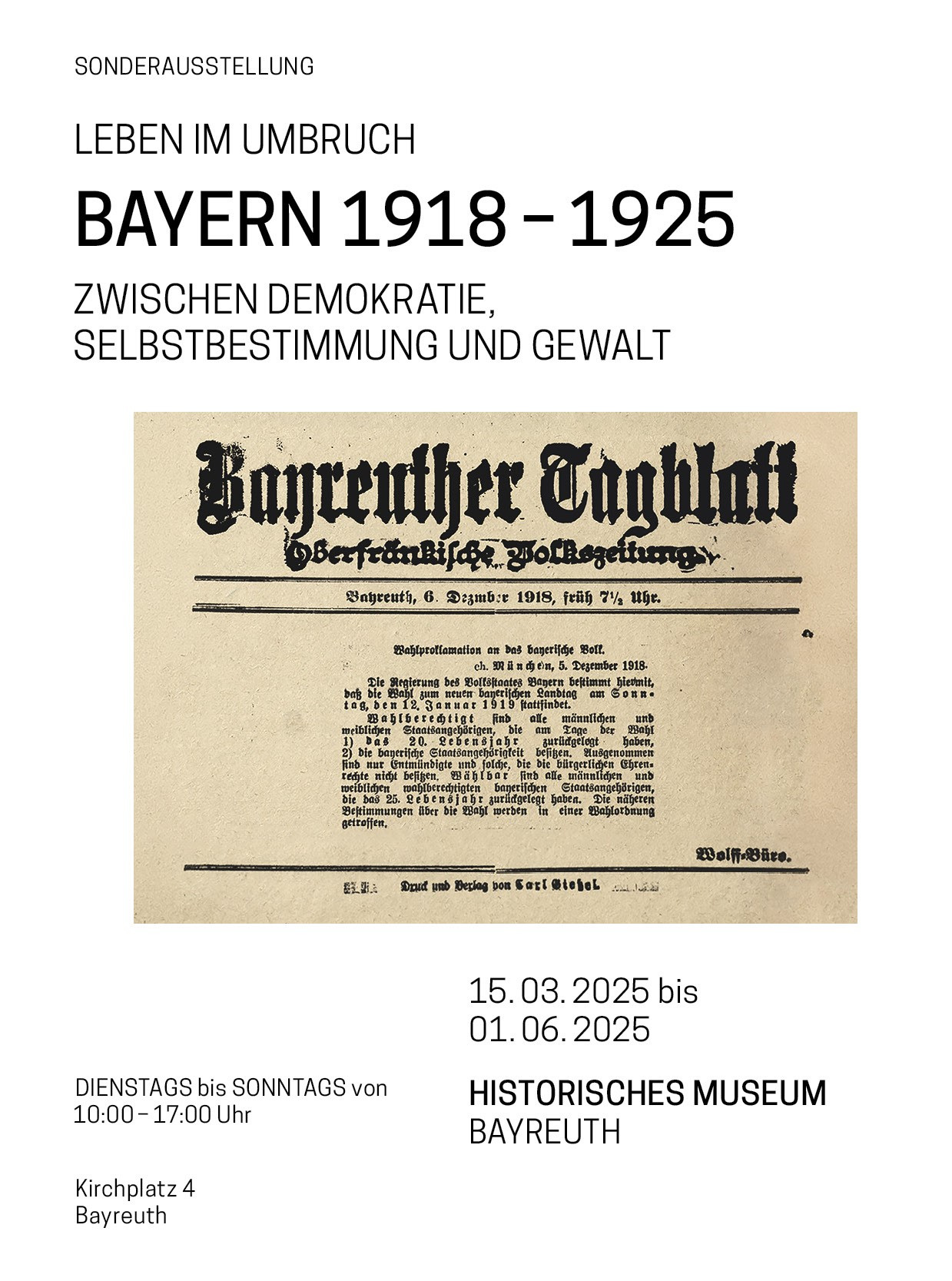 Poster der Ausstellung