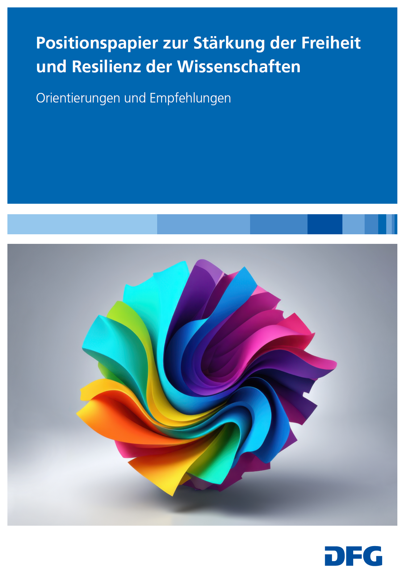 Titelblatt des DFG Positionspapiers Wissenschaftsfreiheit