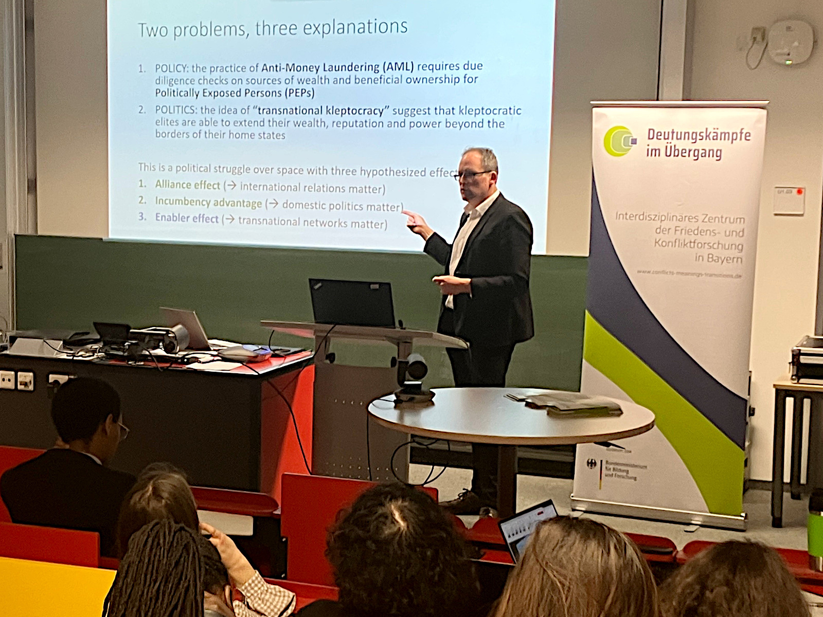 Picture of Prof John Heathershaw during his presentation